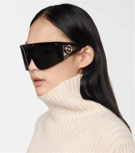 versace oversized round sunglasses|authentic black polarized Versace sunglasses.